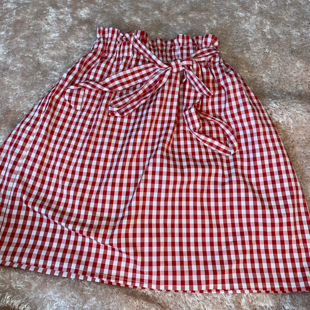 Plaid print skirt